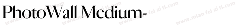 PhotoWall Medium字体转换